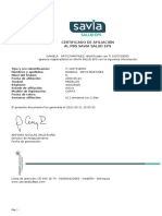 Certificado afiliación EPS