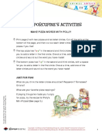 DL50 Ho-Activities and Experiments 2333 12202 Polly Porcupine Activity
