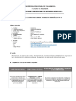 Silabo de Modelos Hidraulicos Ii - Eapih