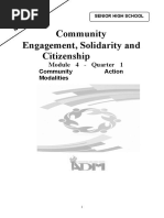 Community Engagement, Solidarity and Citizenship: Module 4 - Quarter 1