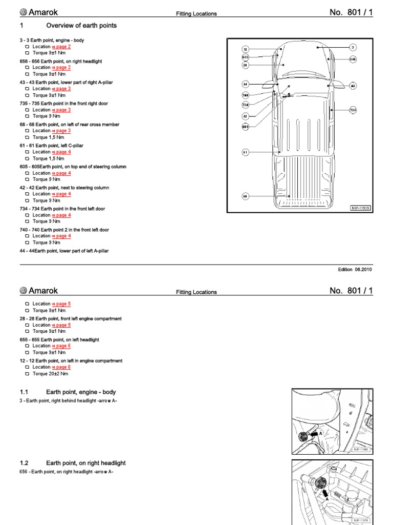 VW Amarok 2011 Fitting Locations Eng PDF Fuse (Electrical) Valve