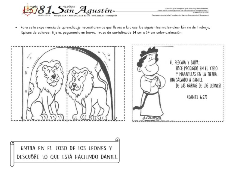 Actividad Daniel en El Foso de Los Leones | PDF