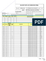 Delivery Part List (Fabricated Items) GE Power India Limited