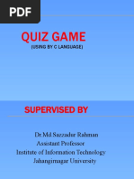 Quiz Game: (Using by C Language)