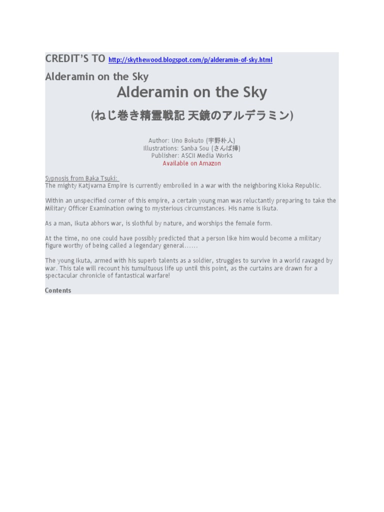 Alderamin on the Sky Overview PDF