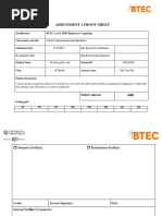 1 - Unit 19 - Assignment 1 Frontsheet