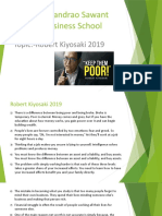 Tanmay Anandrao Sawant Sasmira Business School: Topic:-Robert Kiyosaki 2019