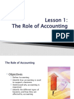 Lesson 1: The Role of Accounting