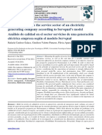 Quality Analysis in The Service Sector of An Electricity Generating Company According To Servqual's Model