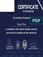 Cyber Sanjivani Quiz Certificate