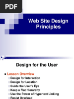 Web Site Design Principles - for the User and Screen-converted