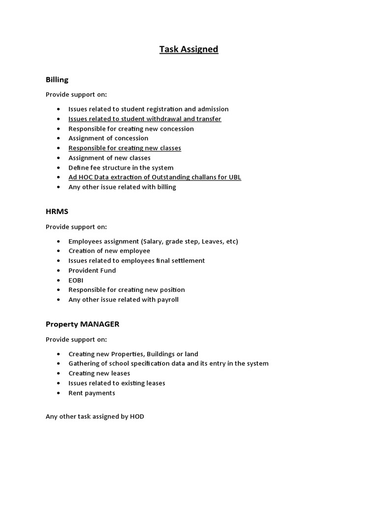 Assigned Task | PDF