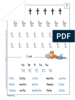 Cuadernillo t en Letra Imprenta