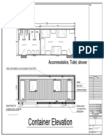 Accommodation, Toilet, Shower: Container Elevation