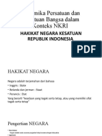 Dinamika Persatuan Dan Kesatuan Bangsa Dalam Konteks NKRI (Hakikan Negara Dan Negara Kesatuan Republik Indonesia)