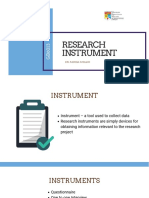 Research Instrument: Dr. Fariza Khalid