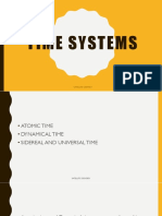 Time Systems: Satellite Geodesy