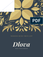 Dlova Wedding Pricelist