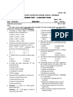 Weekend Test - 6 (Second Year Biology: Choose The Correct Answer: 90 X 4 360