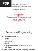 Server-Side Programming: Java Servlets: Web Technologies A Computer Science Perspective