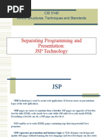 Separating Programming and Presentation: JSP Technology: CSI 3140 WWW Structures, Techniques and Standards