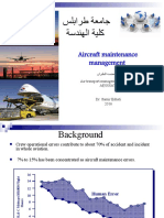 Aircraft maintenance management: ناريطلا ةسدنه مسق Air transport management and safety AE555AT