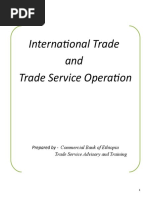 International Trade and Trade Service Operation