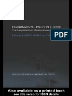 Andrew Jordan - Environmental Policy in Europe - The Europeanization of National Environmental Policy (Routledge Research in Environmental Politics) (2005)