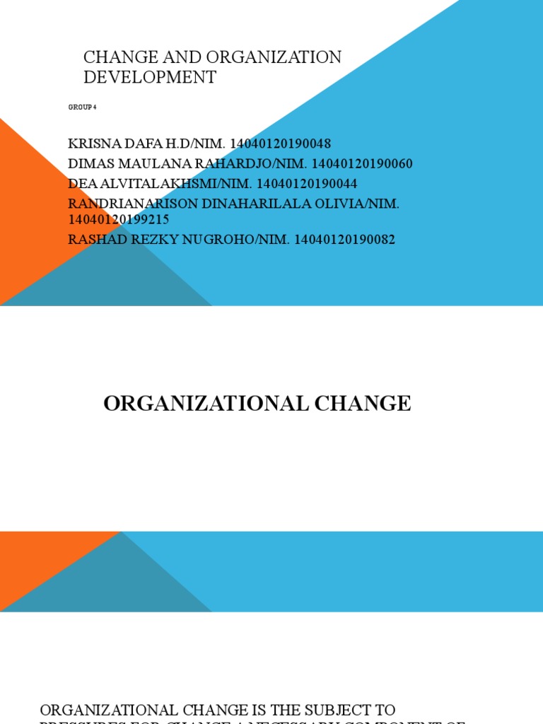 Change and Organization Development 2 | PDF | Employment ...