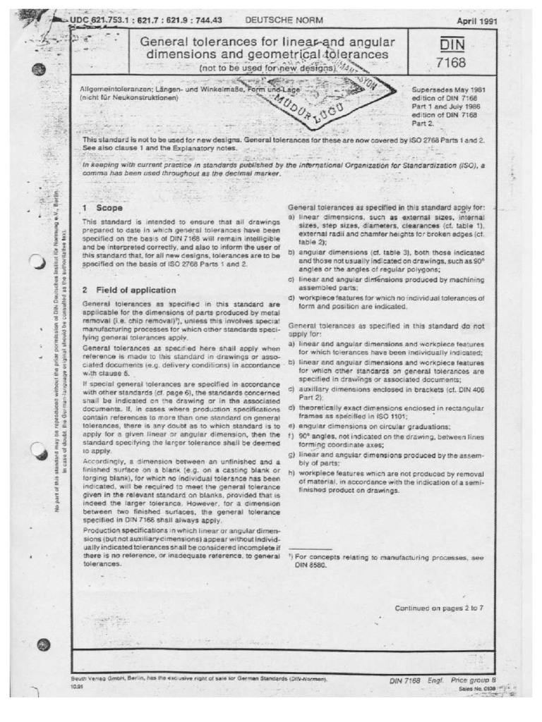 Iso 8015 Tolerancing Standards PDF