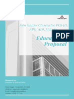 Educational Proposal: Join Online Classes For PCS (J), APO, ADJ, LLB Etc