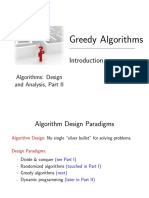 Greedy Algorithms: Algorithms: Design and Analysis, Part II