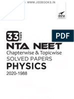 Disha 33 Years NEET Chapterwise & Topicwise Solved Papers PHYSICS (2020 - 1988) 15th Edition