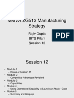 MMVA ZG512 Manufacturing Strategy: Rajiv Gupta BITS Pilani Session 12
