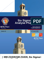 Six Sigma Analyse Phase: BITS Pilani