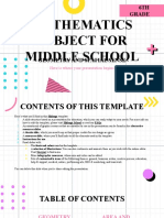 Mathematics Subject for Middle School - 6th Grade Geometry and Spatial Sense by Slidesgo