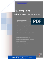 Further Maths Notes: Common Mistakes