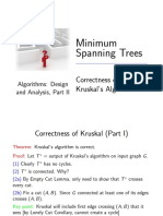 Minimum Spanning Trees: Correctness of Kruskal's Algorithm