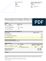 Expense Report/Travel Expense Statement (Simulation) : Itinerary