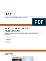 Nota Bab 1 Bentuk Pemilikan Perniagaan