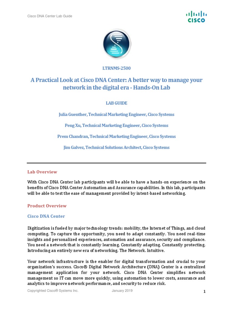 Dna Center | PDF | Computer Network | Cisco Systems