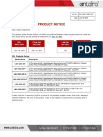 Product Notice: EOL Notice Date Phase Out Start Date End Date Last Ship Date