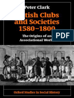 British Clubs and Societies 1580-1800s