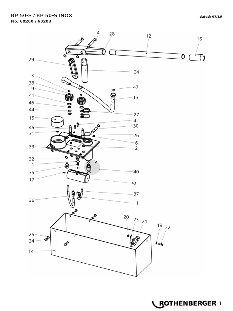 RP 50-S Repair Kit Parts List | PDF | Screw | Machines