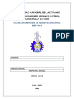 Universidad Nacional Del Altiplano Facultad de Ingeniería Mecánica Eléctrica, Electrónica Y Sistemas