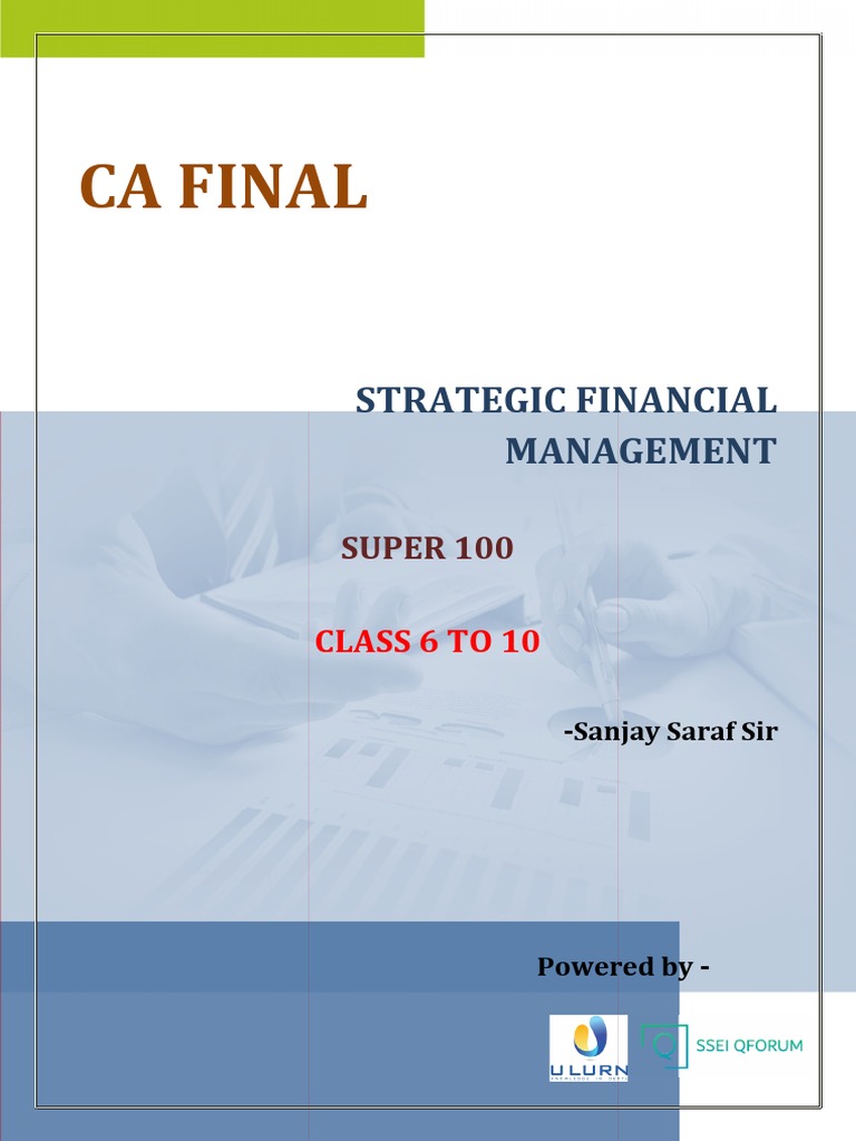 CA Final SFM Super 100 Overview | PDF | Bonds (Finance) | Futures Contract