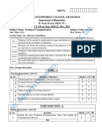 QP CT-1 Technical Communication (KAS-401) May 21' 1