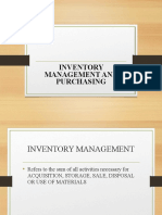 Inventory Management & Purchasing Guide