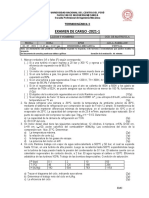 Termodinámica II examen UNCP