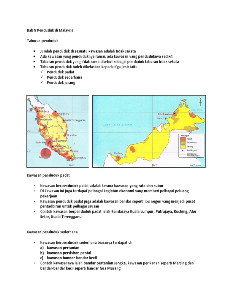 Bab 8 Penduduk Di Malaysia Pdf
